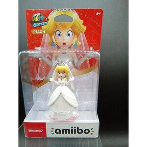 Nintendo Amiibo Super Mario Odyssey Peach Wedding Dress Figure 6+ Collectible Ac